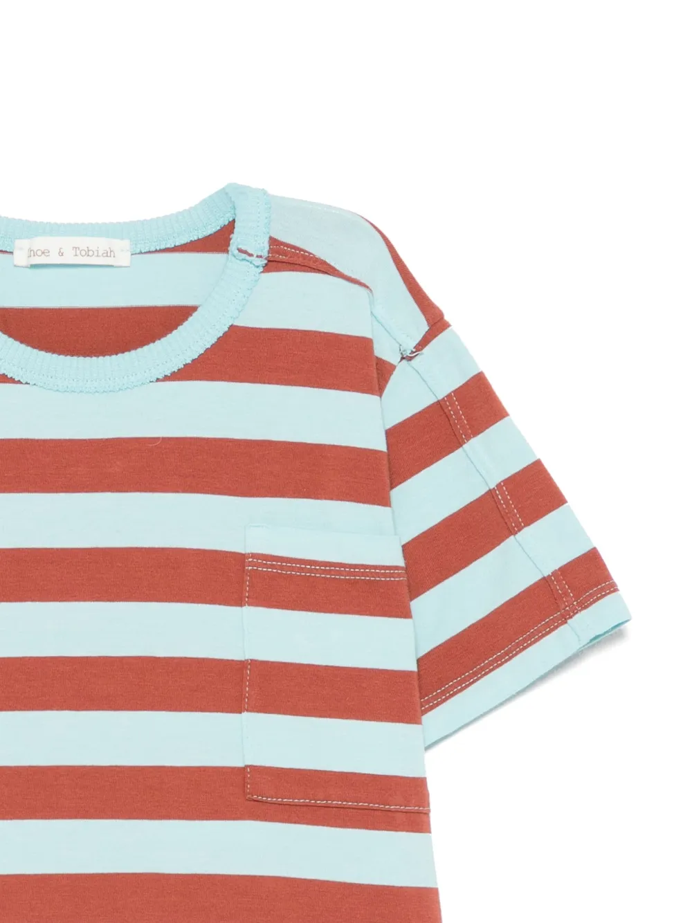 Zhoe & Tobiah Gestreept T-shirt Bruin