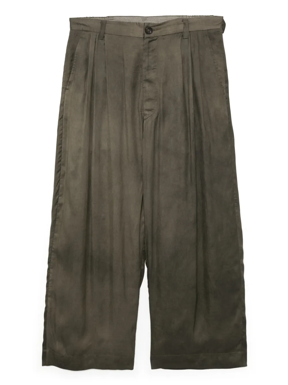 Ziggy Chen pleated wide-leg trousers | Brown | Image 1