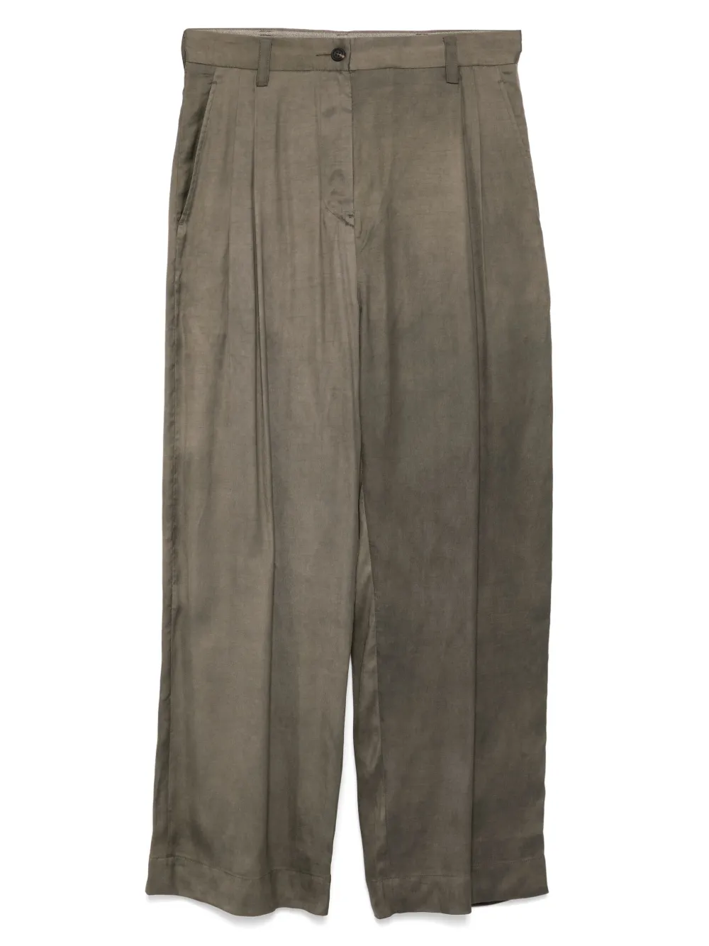Ziggy Chen Collagierte Hose mit weitem Bein | Grün | Image 1