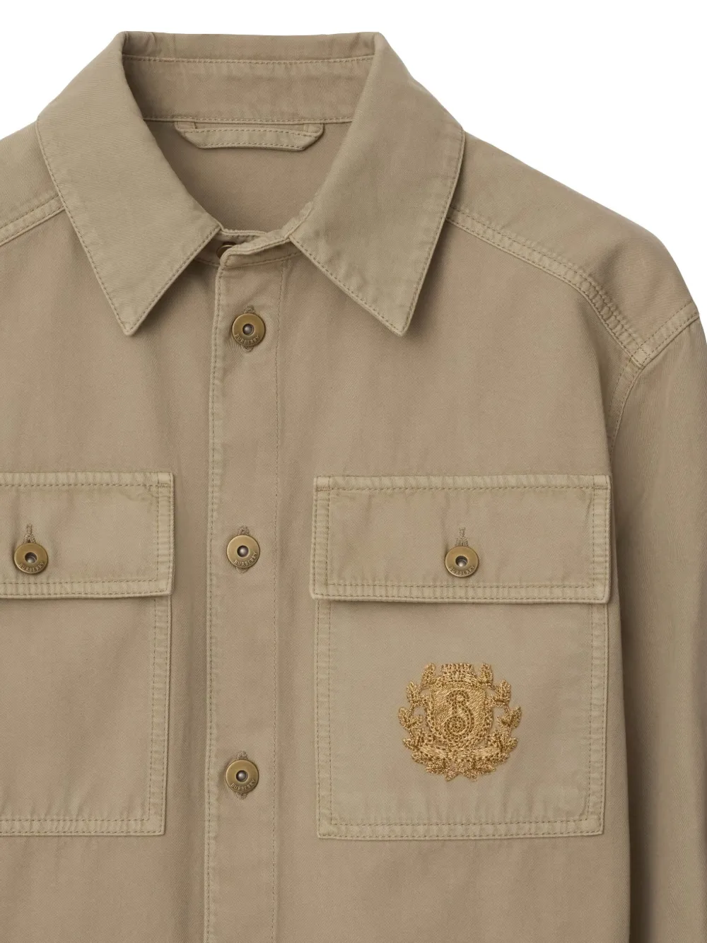 Burberry B Crest katoenen shirtjack - Beige