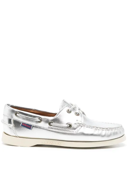 Sebago leather boat shoes