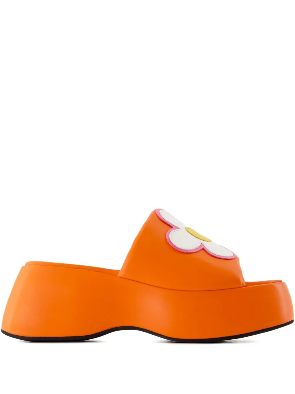 Carel Flower muiltjes met plateauzool Oranje