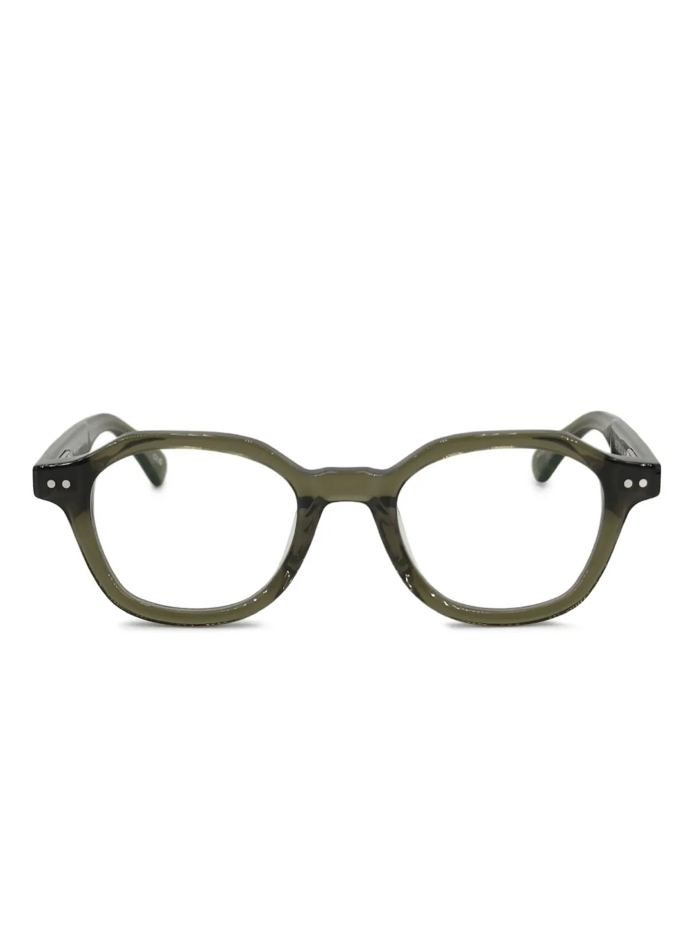 Peter & May Walk geometric-frame glasses | Green | Image 1