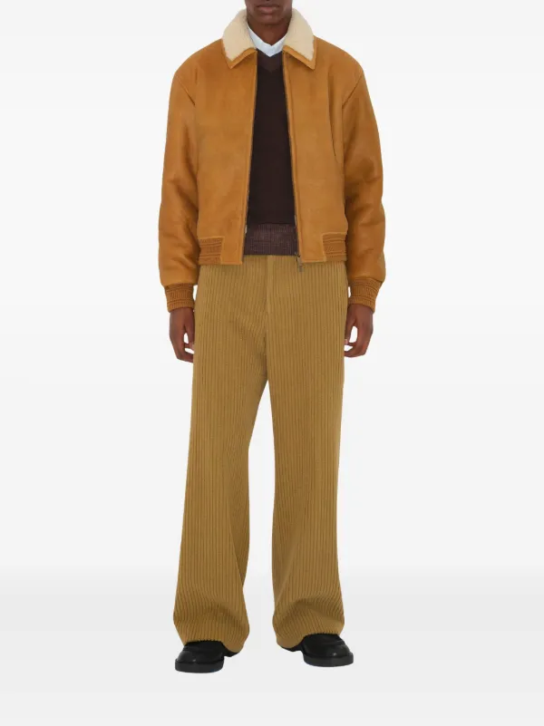 24AW new/Burberry ウールフェルトジャケット Jacket Brown BURBERRY LONDON Jacket coat nova Check Corduroy Merino Wool