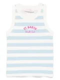 MC2 Saint Barth Kids Blue tank top - White
