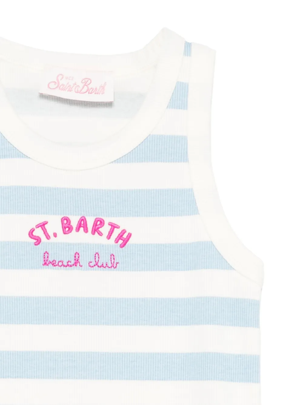 MC2 Saint Barth Kids Blauwe tanktop Wit