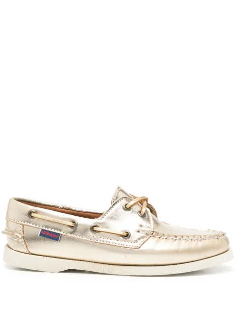 Sebago leather boat shoes