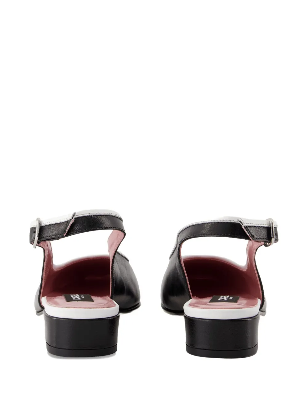 Carel Paris Elisa contrasterend slingback pumps Zwart