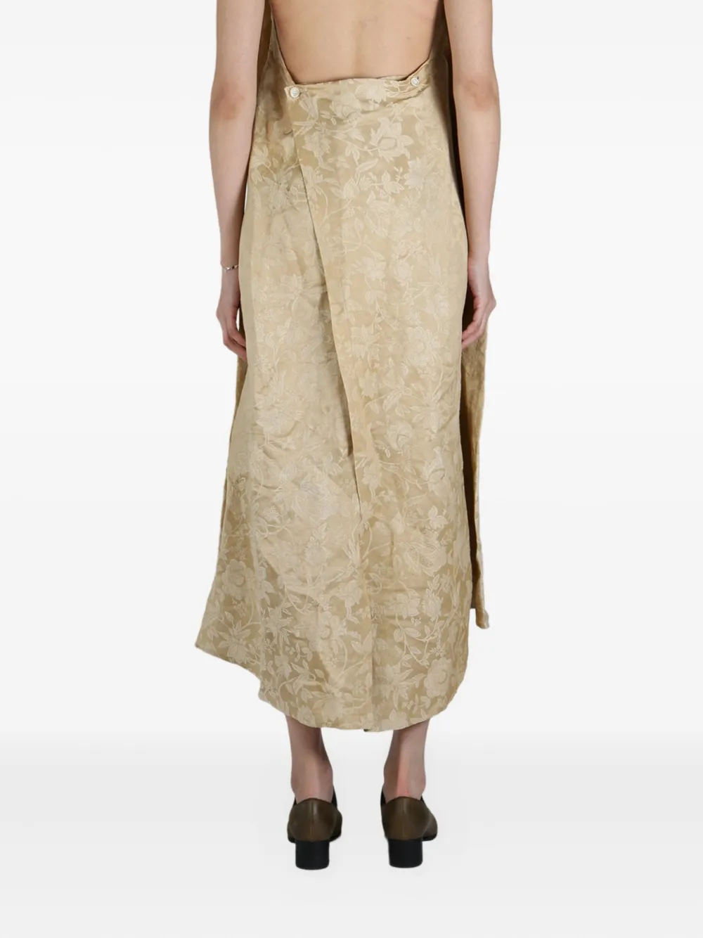 Uma Wang floral-pattern dress Beige