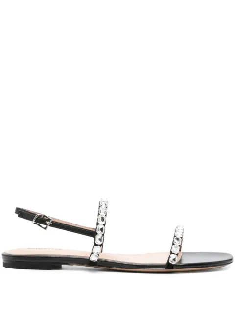 Lola Cruz rhinestone-embellished flat sandals 
