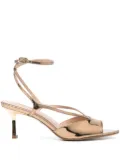Lola Cruz 60mm leather sandals - Gold