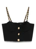 Balmain chain link-straps top - Black