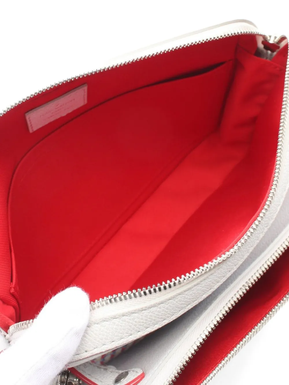 Pre-owned Louis Vuitton 2021 Trio Messenger Bag In White