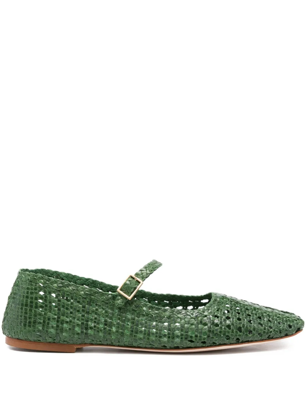 Fabio Rusconi Ambra woven leather ballet Groen