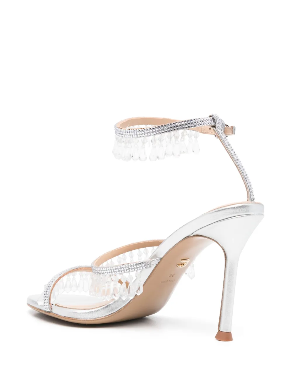 Lola Cruz 100mm Flamenca sandals Silver