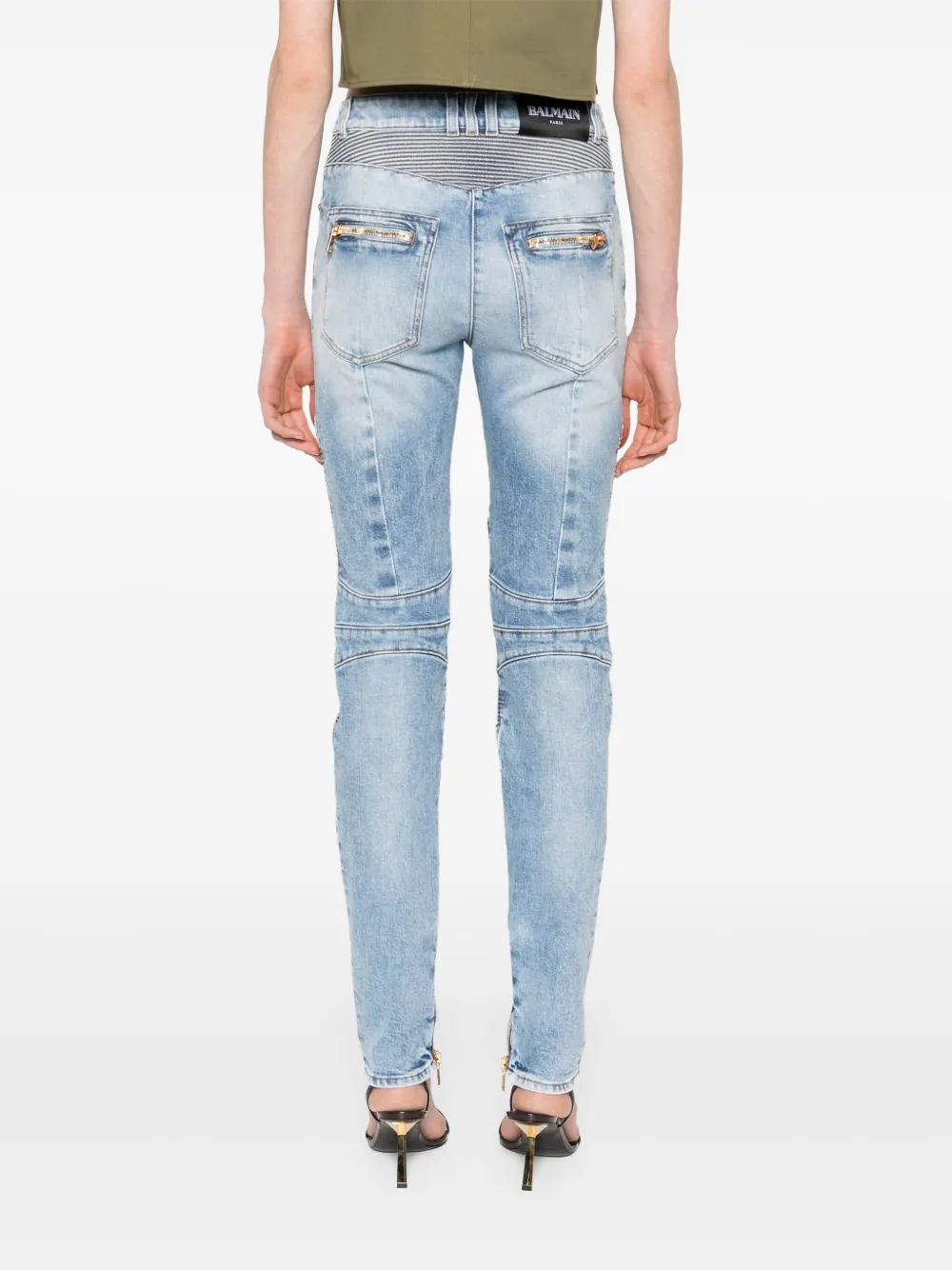 Balmain Jeans met vlakken Blauw