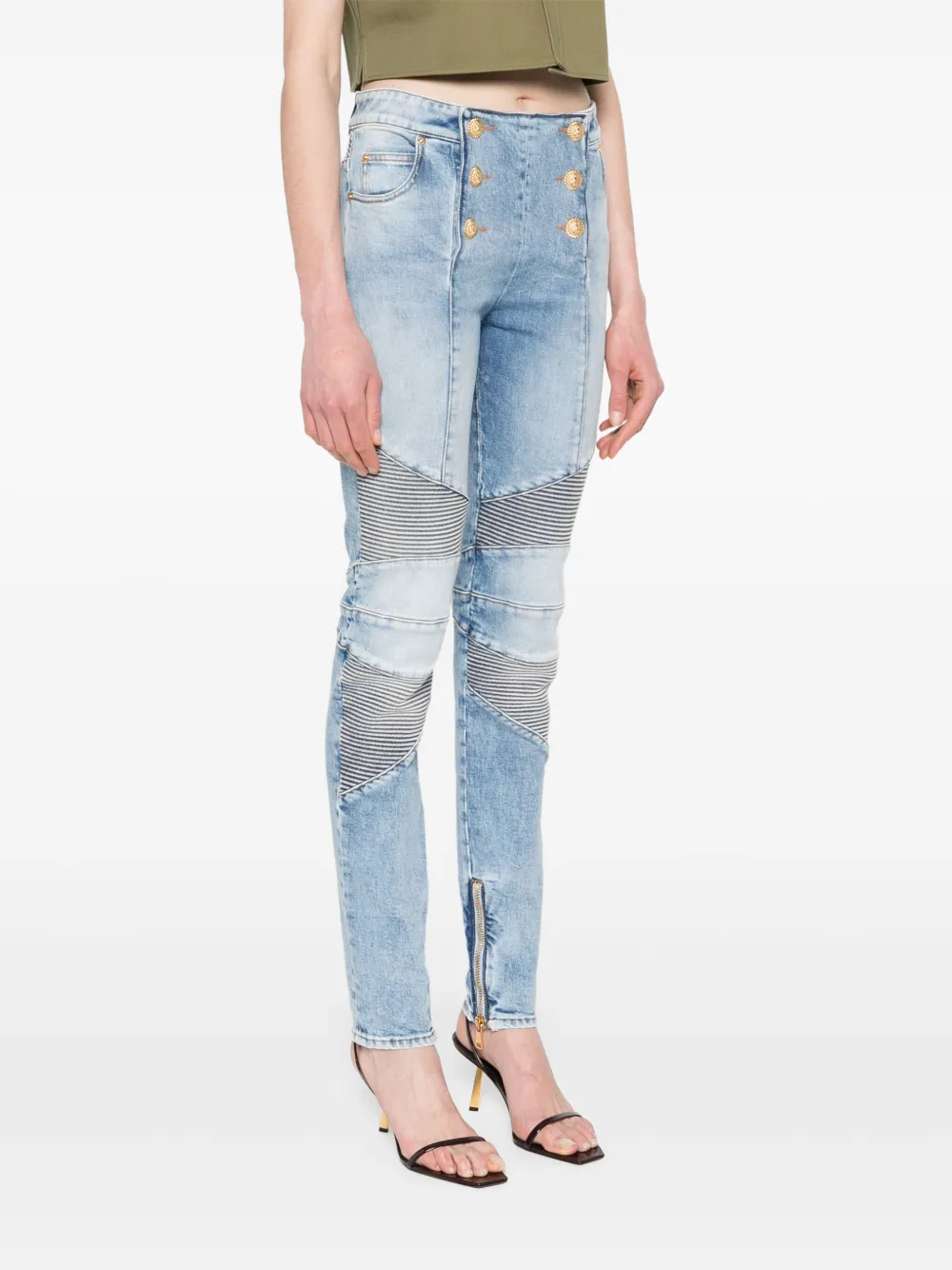 Balmain Jeans met vlakken Blauw