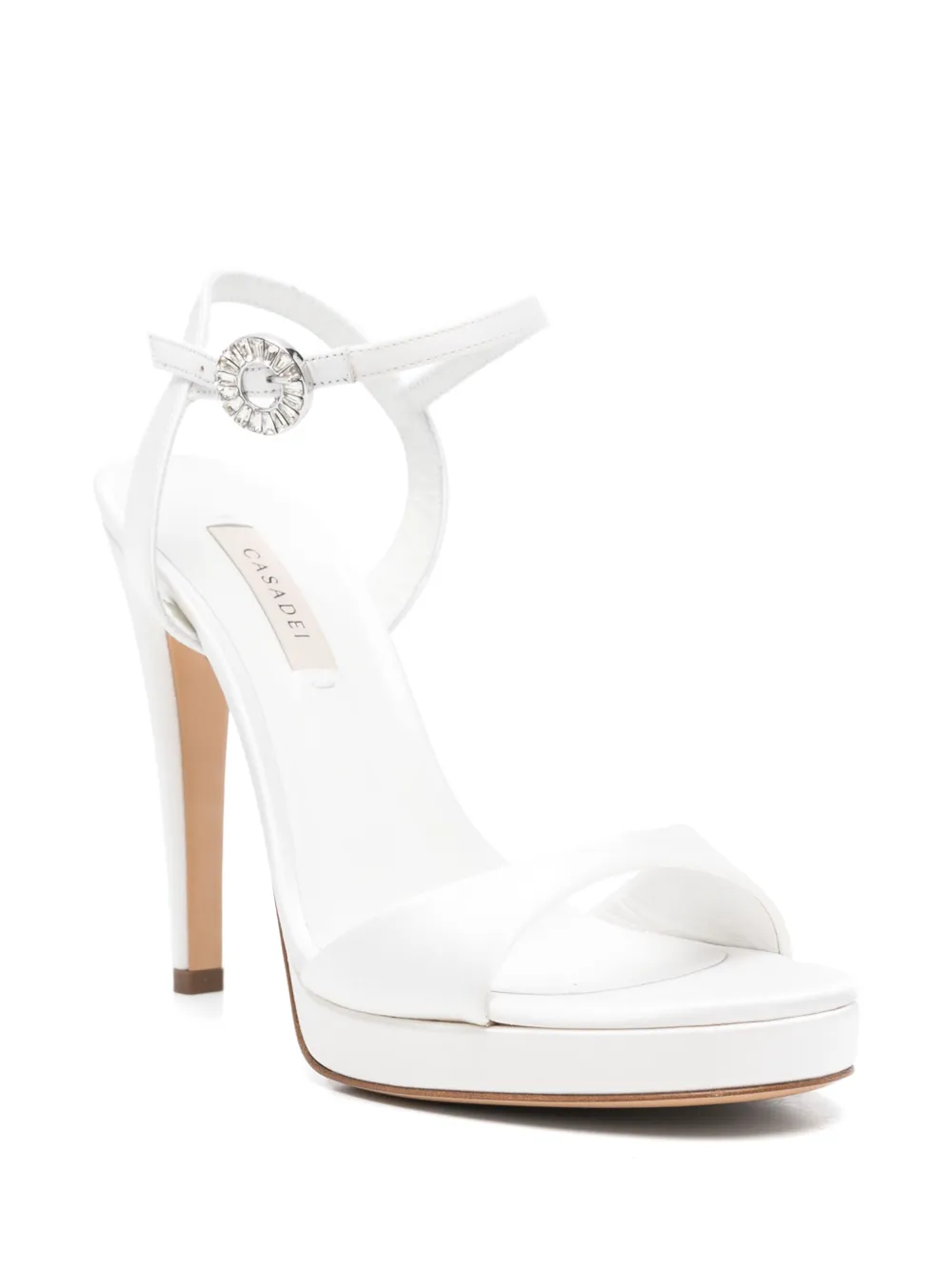 Casadei 110mm satin sandals White