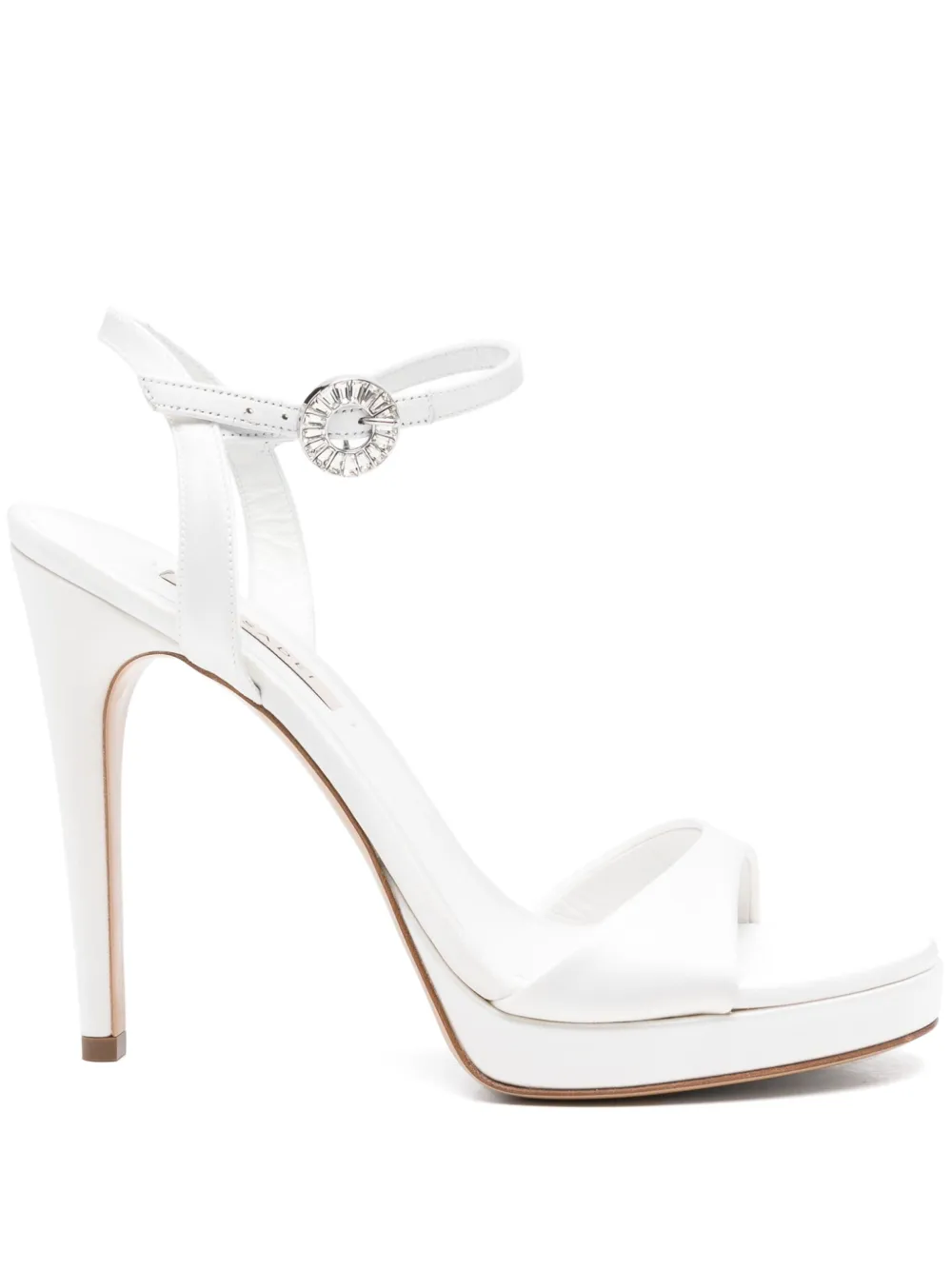 Casadei 110mm satin sandals White