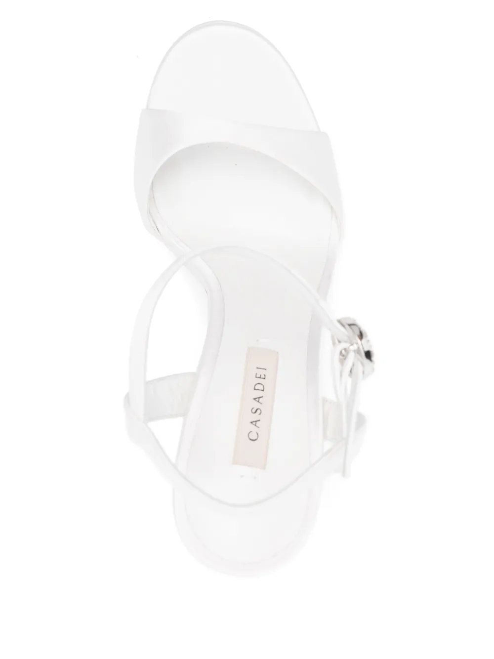 Casadei 110mm satin sandals White