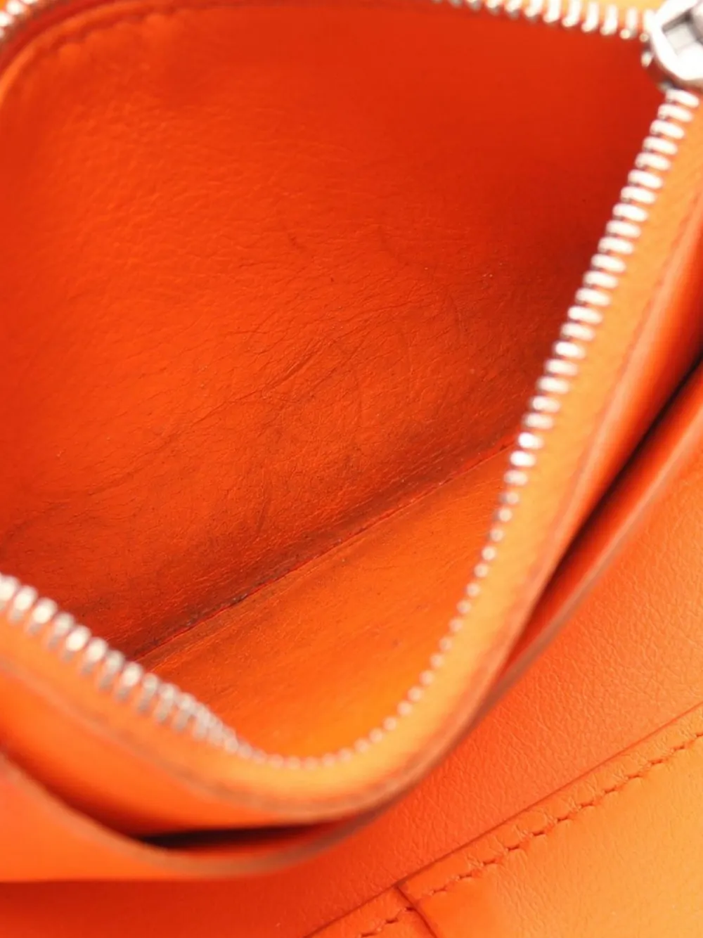 Pre-owned Celine 00s Leather Wallet In Orange