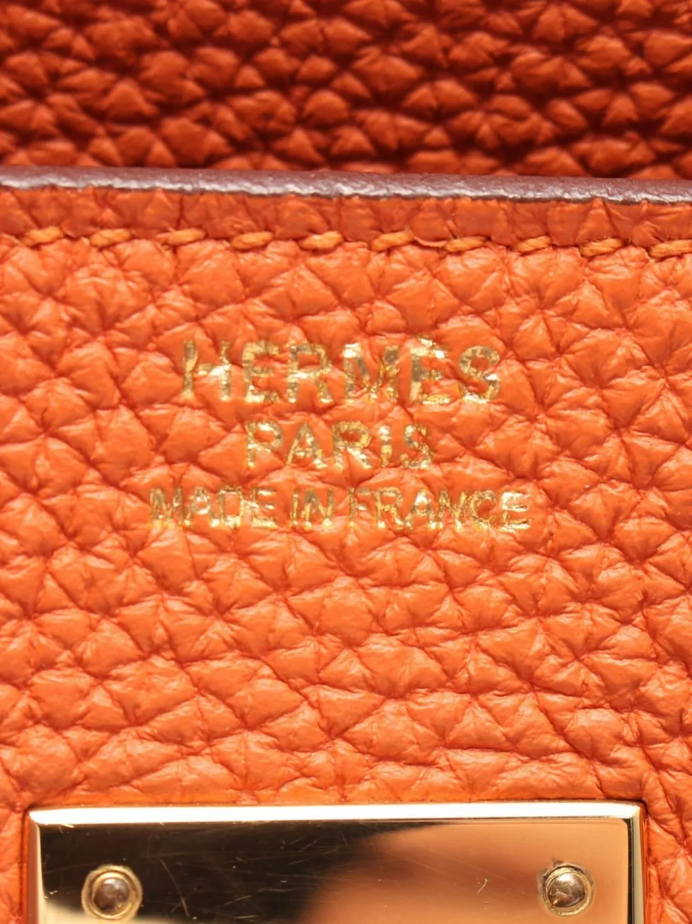 Pre-owned Hermes 2014 Birkin 30 Tote Bag In Orange
