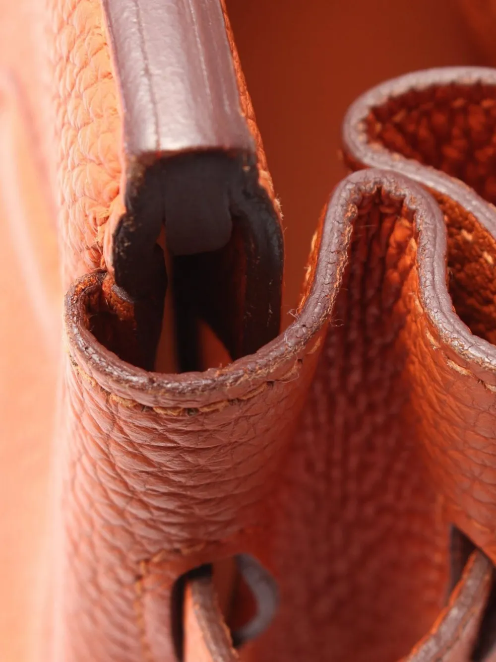 Pre-owned Hermes 2014 Birkin 30 Tote Bag In Orange