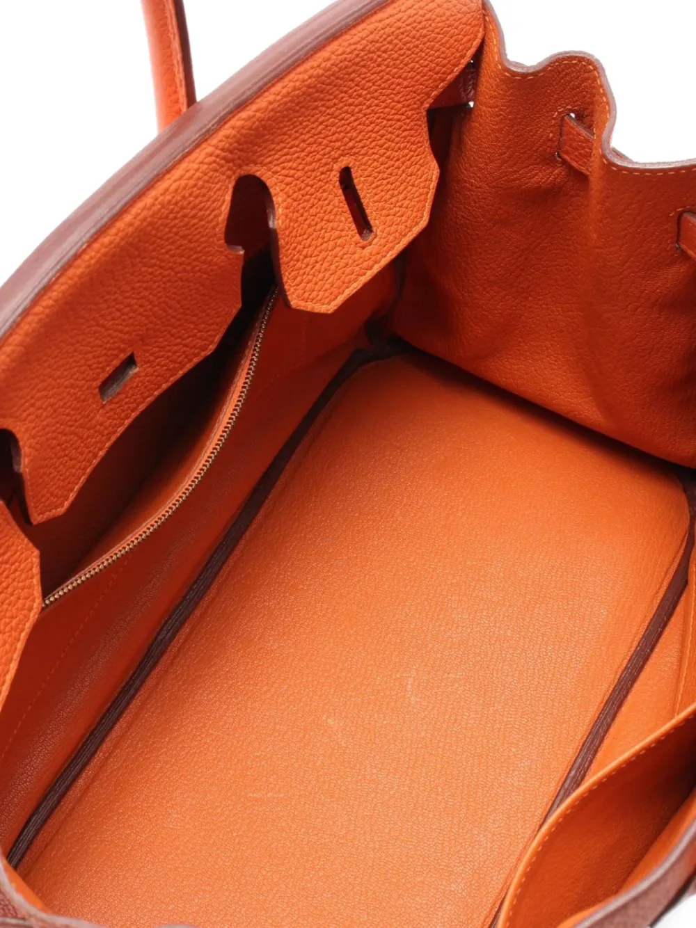 Pre-owned Hermes 2014 Birkin 30 Tote Bag In Orange