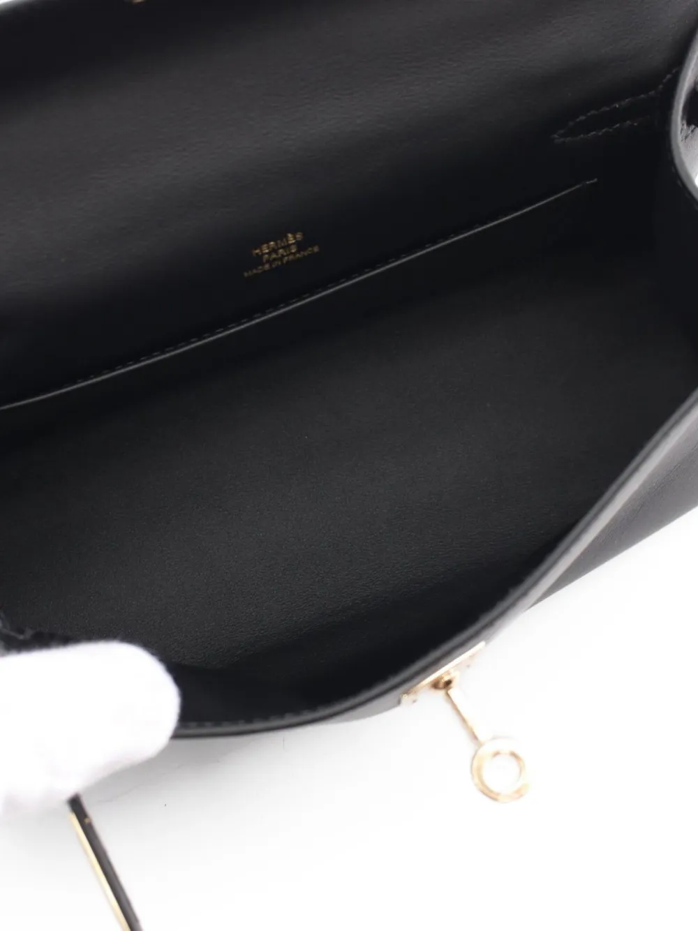 Pre-owned Hermes 2024 Mini Kelly Handbag In Black