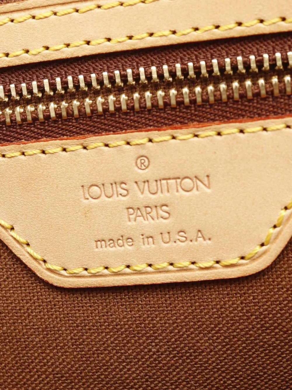 Pre-owned Louis Vuitton 2005 Cabas Piano Tote Bag In Brown