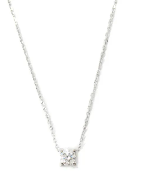 Cartier collar en oro blanco de 18kt con dije C y diamante 2010