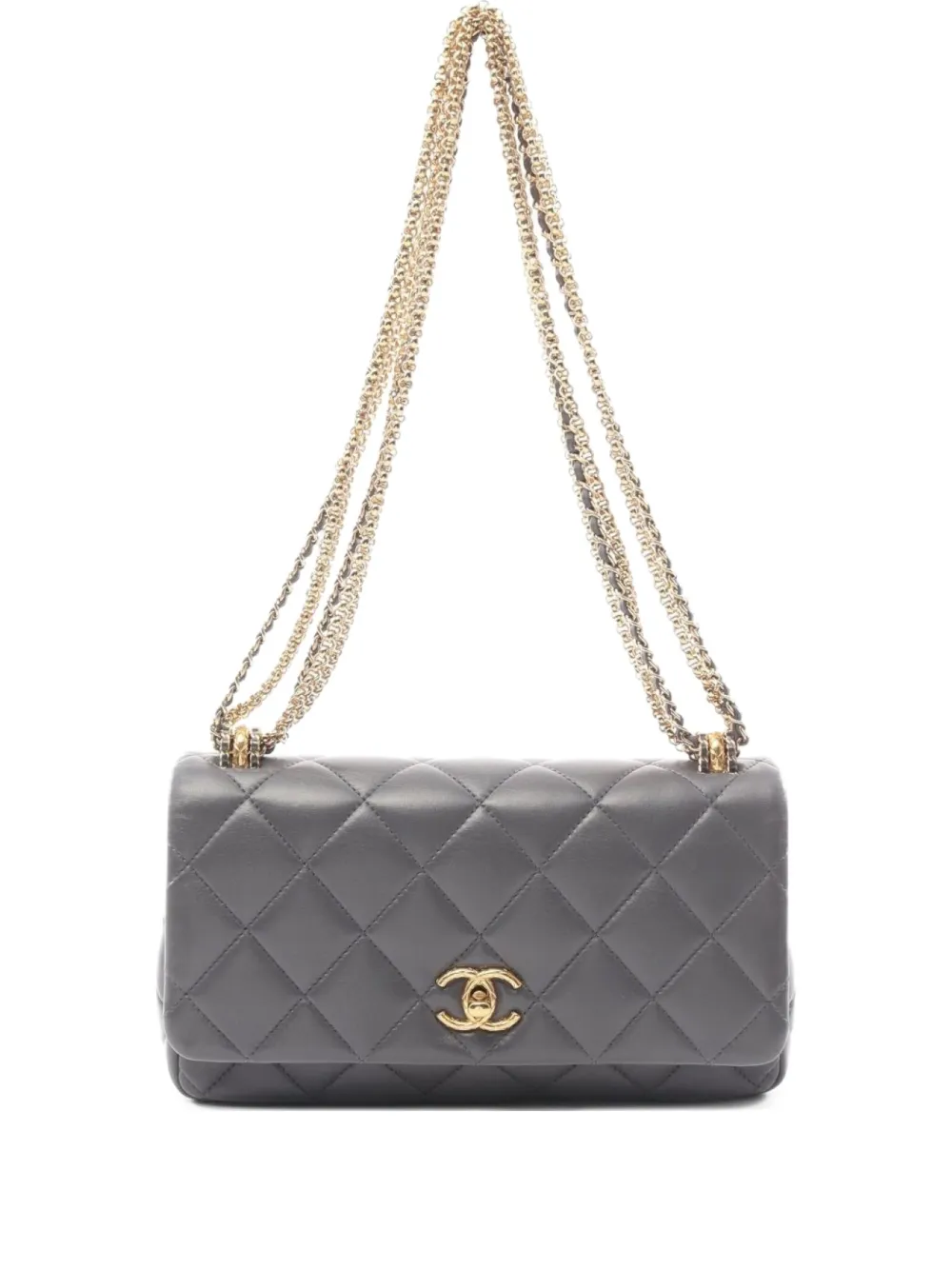 CHANEL Pre-Owned 2021 マトラッセ ショルダーバッグ - グレー CHANEL Pre-Owned 2021 マトラッセ ショルダーバッグ - グレー