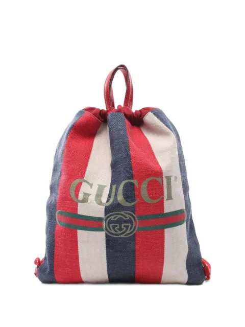 Gucci Pre-Owned 2000s striped backpack