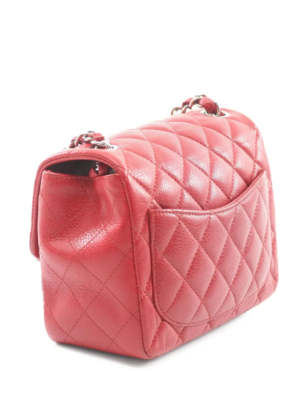 Pre-owned Chanel 2012 Classic Flap Shoulder Bag In Red
