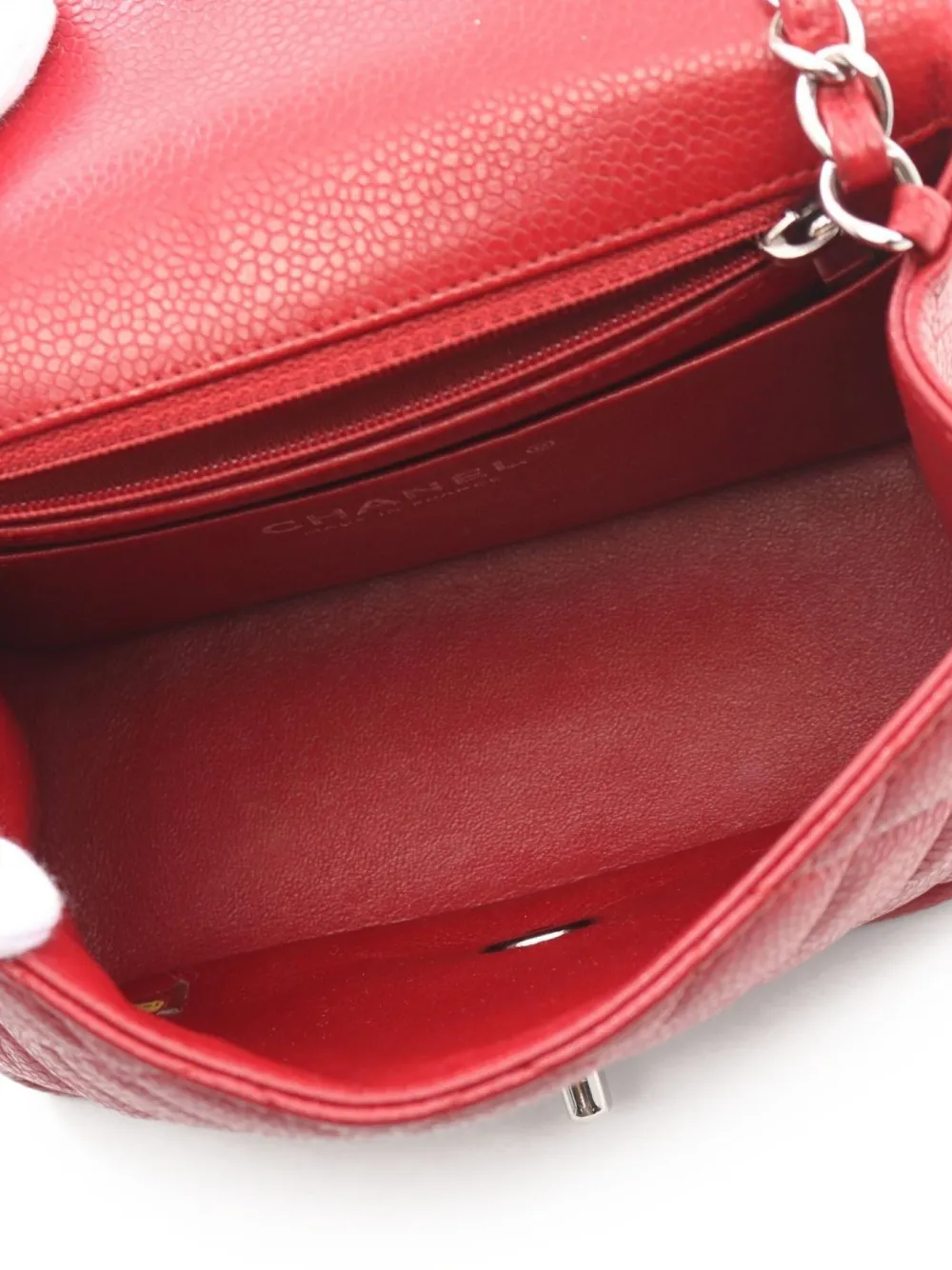 Pre-owned Chanel 2012 Classic Flap Shoulder Bag In Red