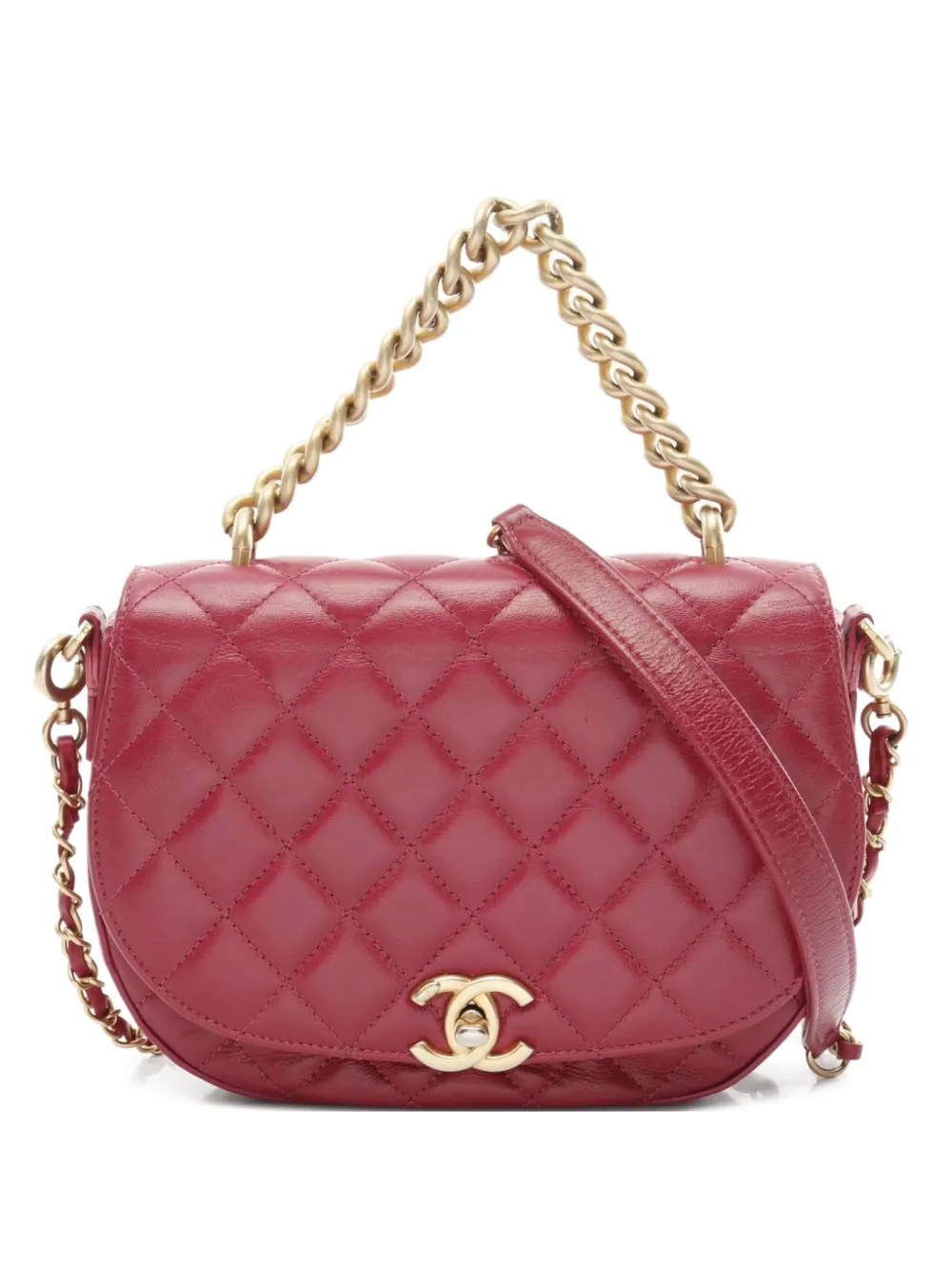 CHANEL Pre-Owned 2017-2018 Matelasse chain handbag | Pink | Image 1