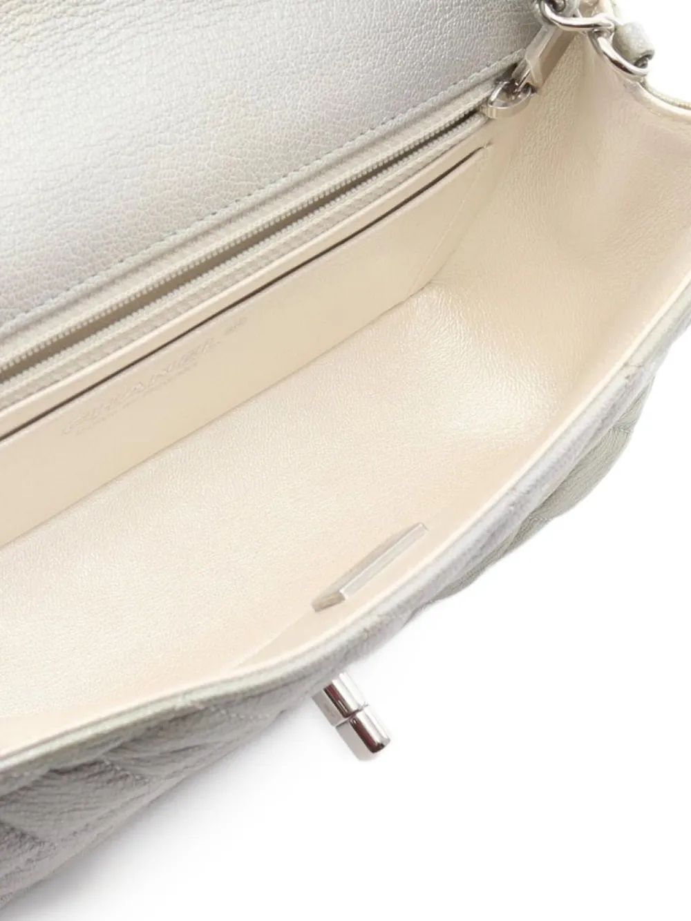 Pre-owned Chanel 2021s Mini Classic Flap Shoulder Bag In White