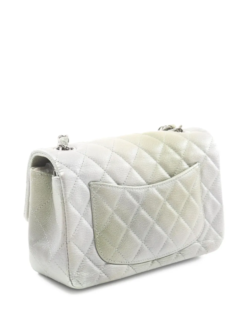 Pre-owned Chanel 2021s Mini Classic Flap Shoulder Bag In White