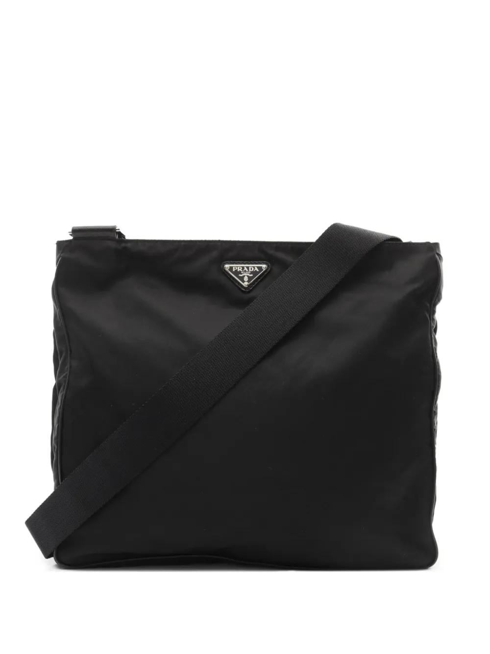 Prada Pre-Owned bolsa de hombro con logo triangular 2000 | negro | Image 1
