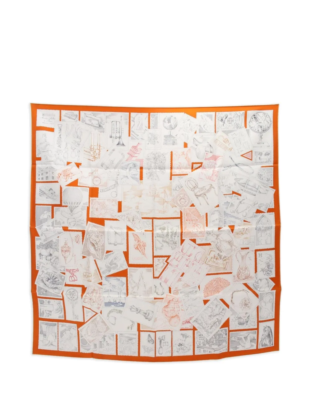 Hermès Pre-Owned 2010s Carres 90 Le Philateliste Du Faubourg スカーフ - Hermès Pre-Owned 2010s Carres 90 Le Philateliste Du Faubourg スカーフ -