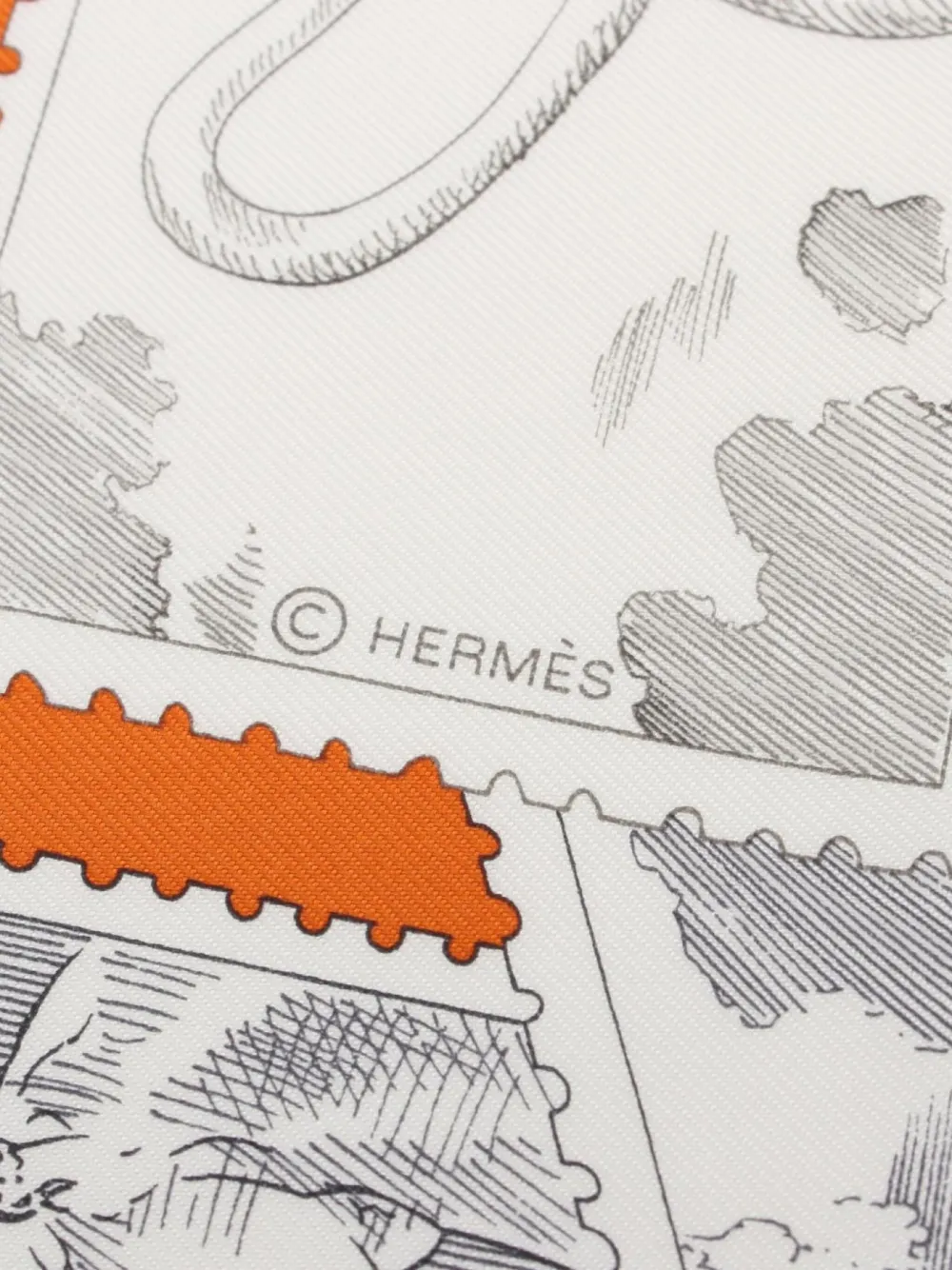 Hermès Pre-Owned 2010s Carres 90 Le Philateliste Du Faubourg scarf | Image 2