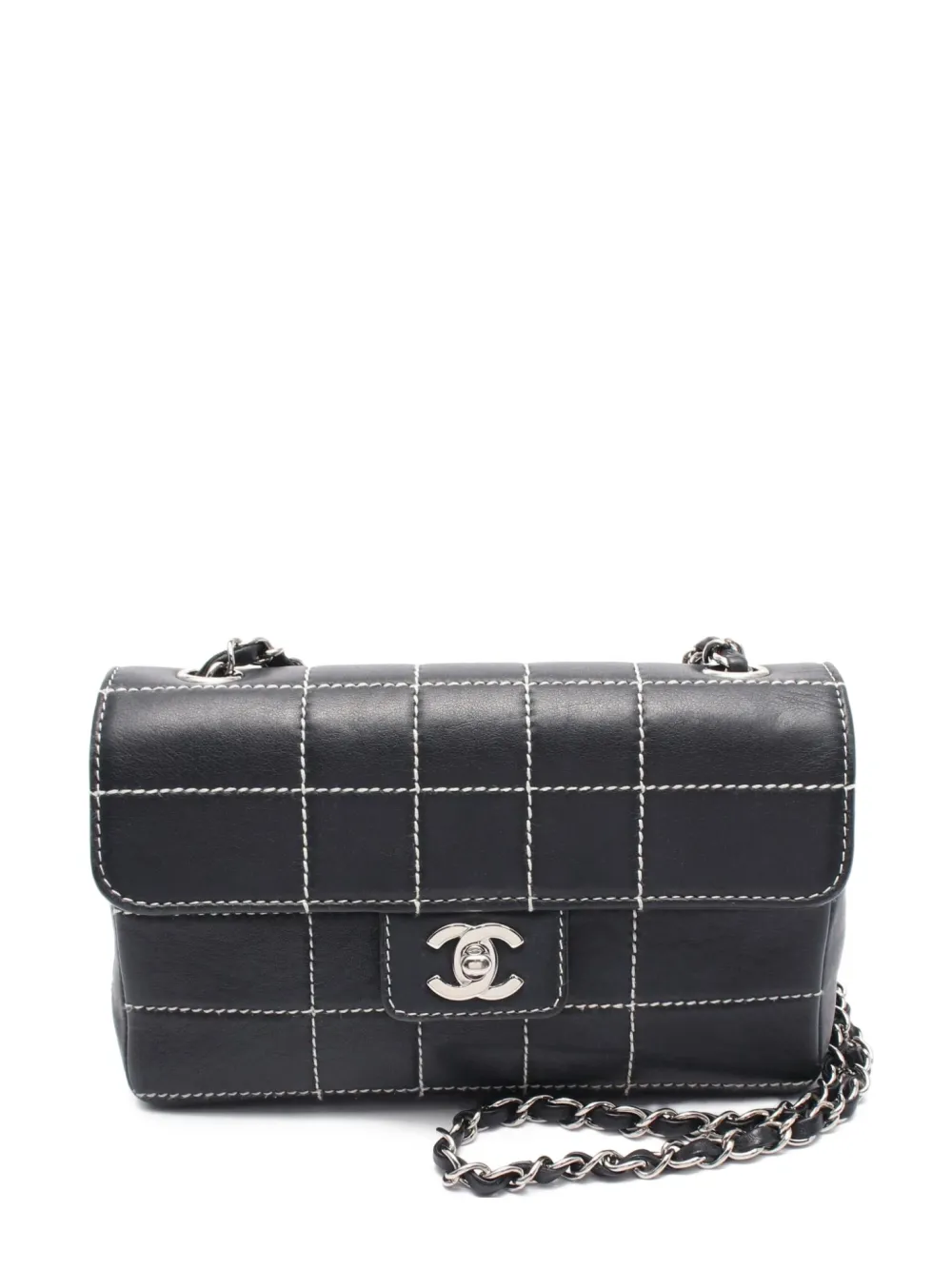 CHANEL Pre-Owned 2002-2003 チョコバー ショルダーバッグ - ブラック CHANEL Pre-Owned 2002-2003 チョコバー ショルダーバッグ - ブラック