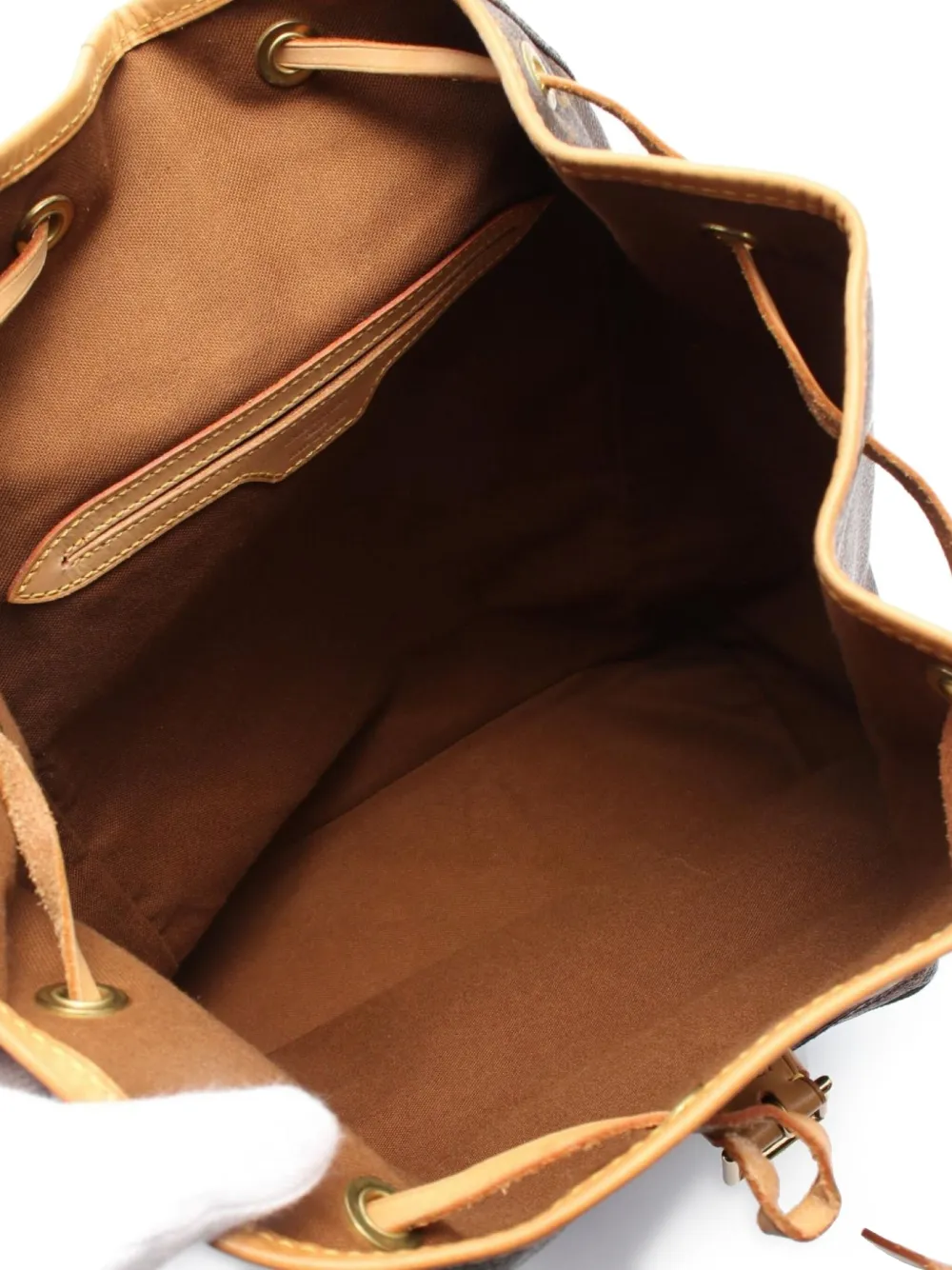 Pre-owned Louis Vuitton 1997 Montsouris Gm Backpack In Brown