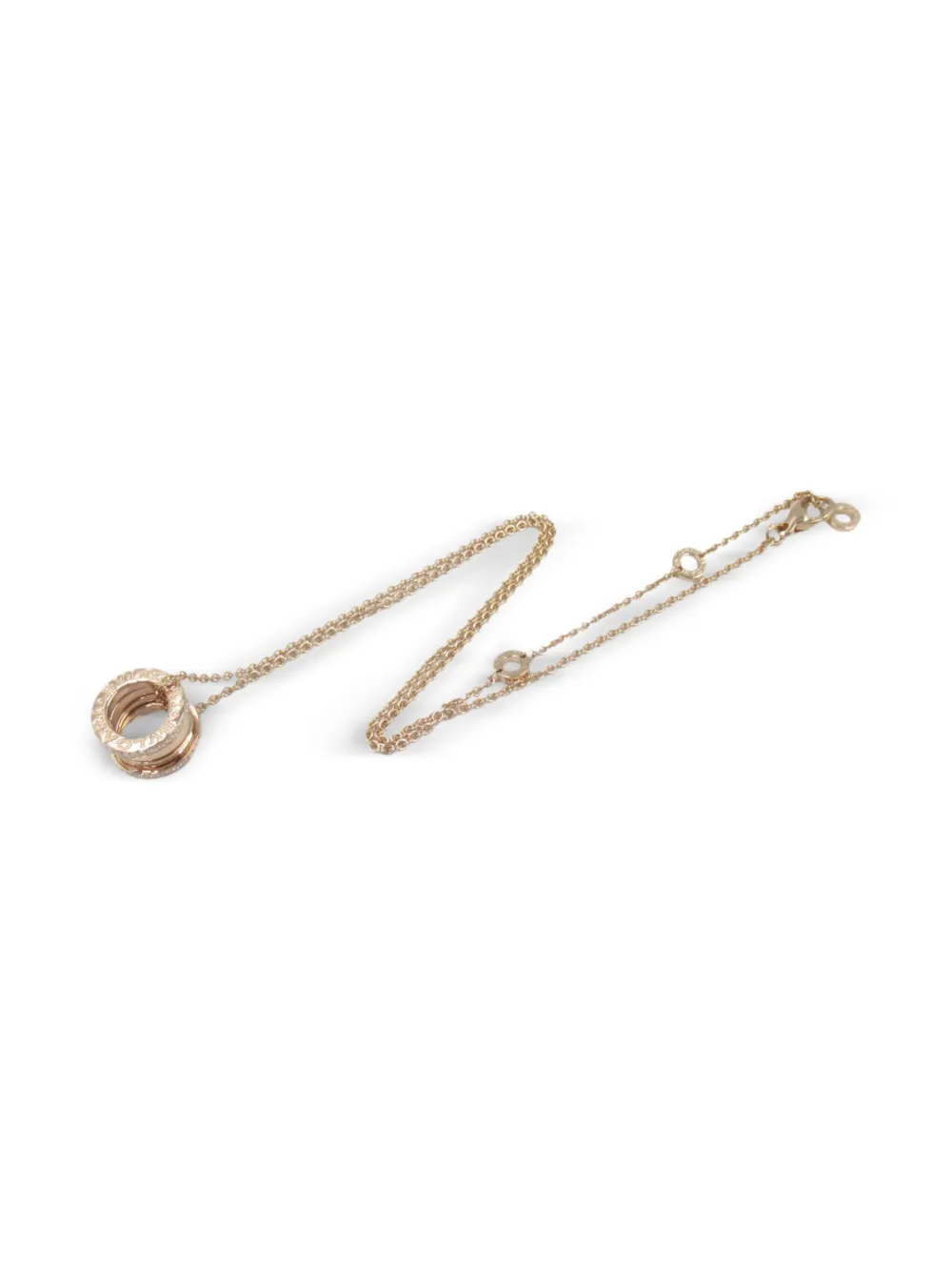 Bvlgari Pre-Owned 2010s 18kt rose gold B.zero1 diamond pendant necklace | Pre-Owned | Image 2