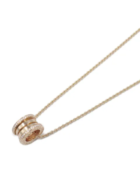 Bvlgari Pre-Owned قلادة 'B.زيرو1' ذهب وردي عيار 18 بدلاية مرصعة بألماس من عقد 2010