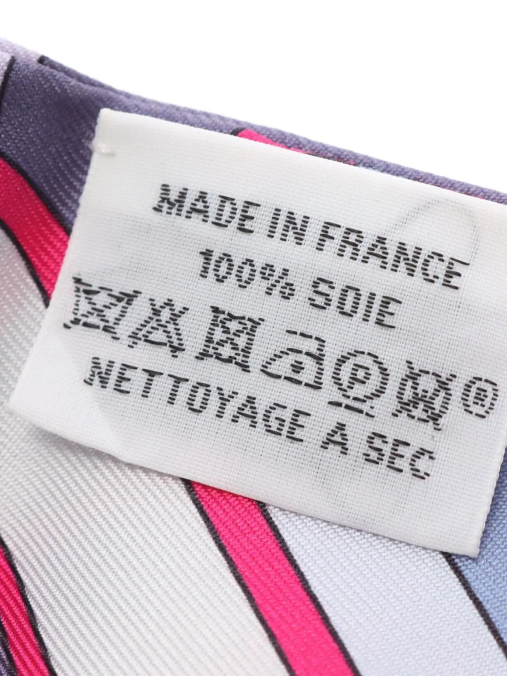 Pre-owned Hermes 2010s Twilly Faubourg Rainbow Scarf In Blue