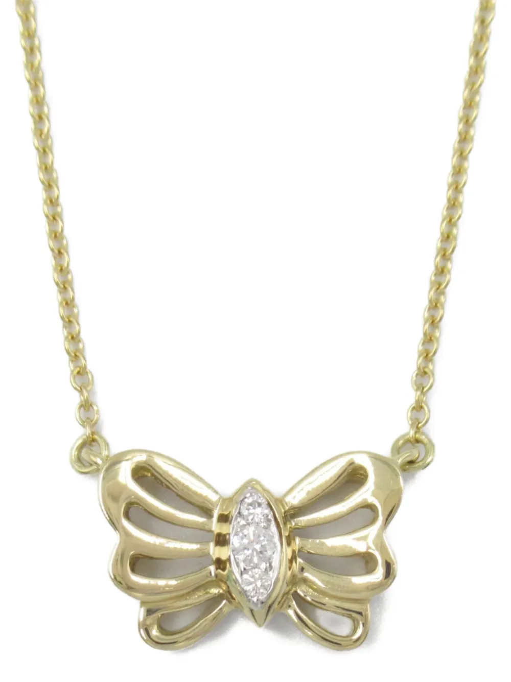 Tiffany & Co. Pre-Owned 2010s 18K yellow gold Butterfly diamond necklace | Gold | Image 1