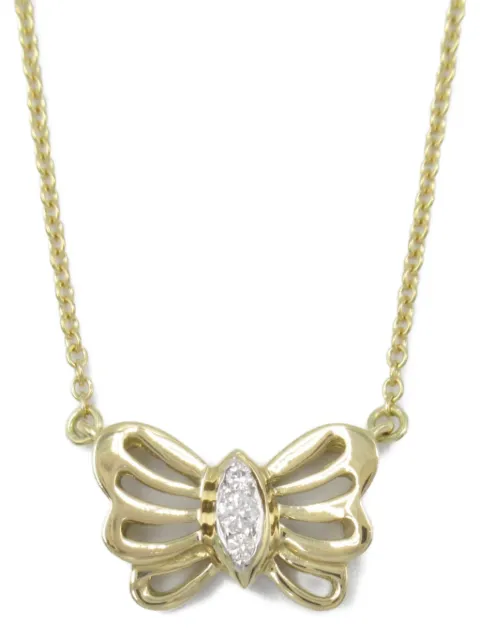 Tiffany & Co. Pre-Owned 2010s 18K yellow gold Butterfly diamond necklace