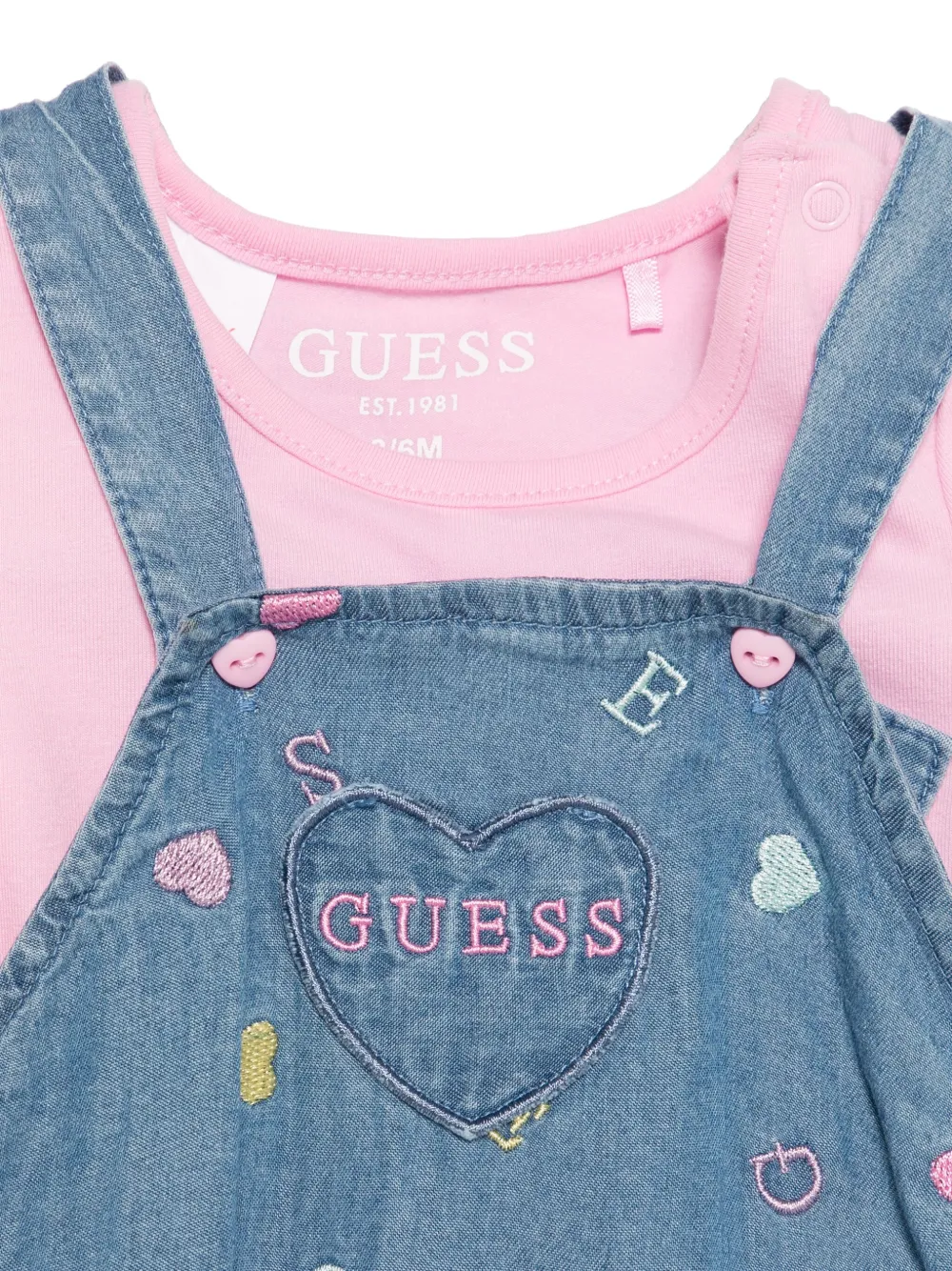 guess kids Shorts met borduurwerk Blauw