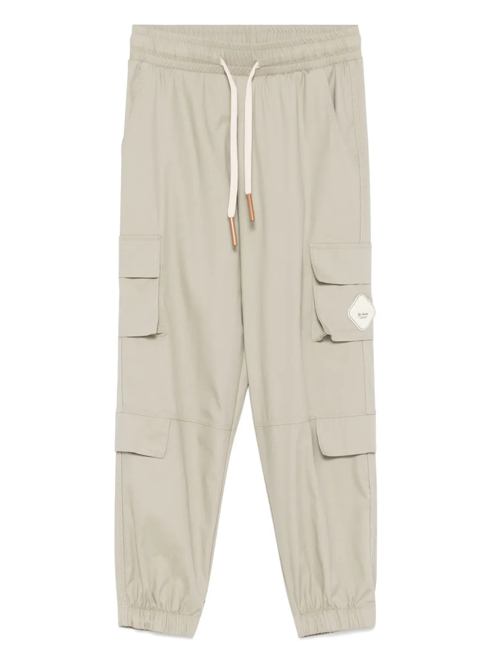 YES LONDON Broek met logopatch Groen